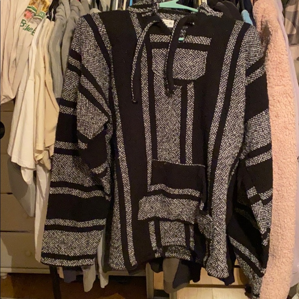 Black and white hoodie